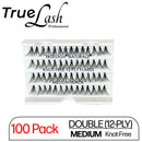 TrueLash Knot-Free Eyelash Extension, DOUBLE, 12-Ply, Medium