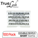 TrueLash Knot-Free Eyelash Extension, DOUBLE, 12-Ply, Short