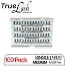 TrueLash Knot-Free Eyelash Extension, SINGLE, 7-Ply, Medium