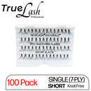 TrueLash Knot-Free Eyelash Extension, SINGLE, 7-Ply, Short