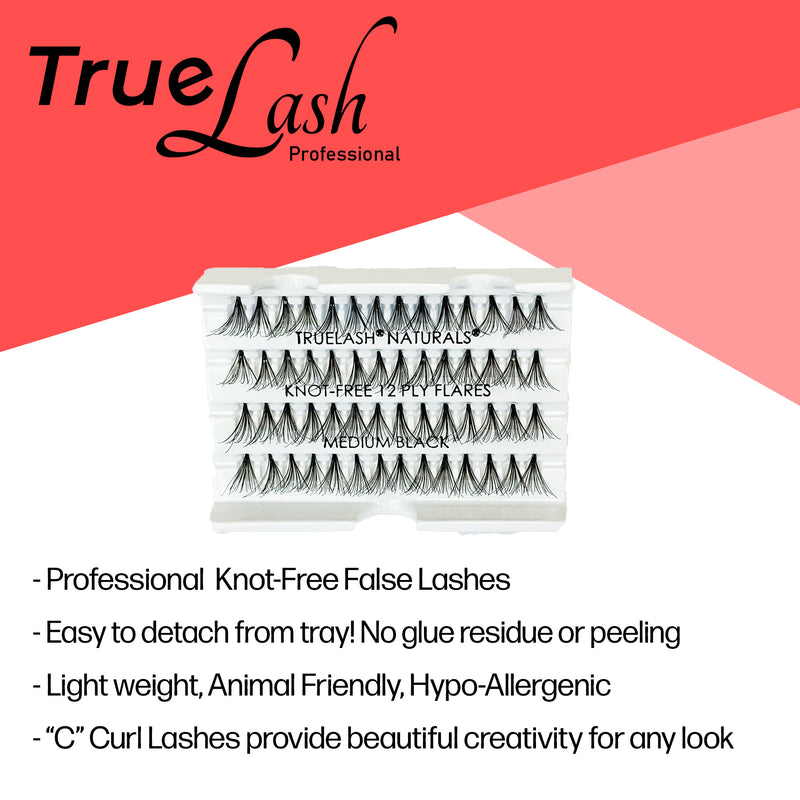 TrueLash Knot-Free Eyelash Extension, DOUBLE, 12-Ply, Medium