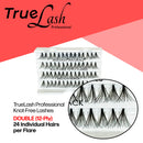 TrueLash Knot-Free Eyelash Extension, DOUBLE, 12-Ply, X-Long
