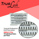 TrueLash Knot-Free Eyelash Extension, SINGLE, 7-Ply, Short