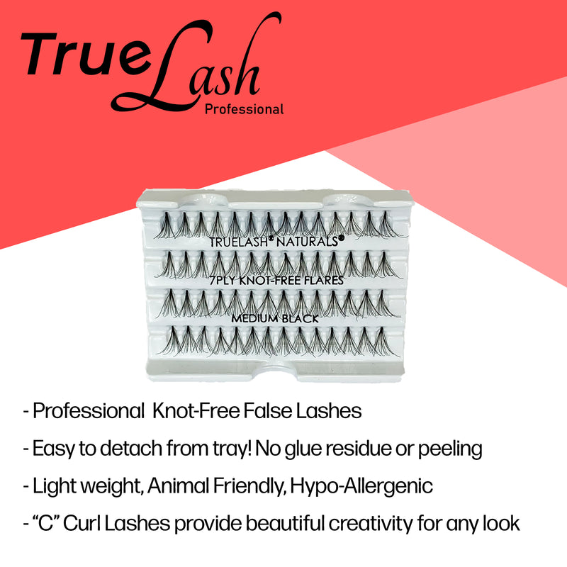 TrueLash Knot-Free Eyelash Extension, SINGLE, 7-Ply, Long