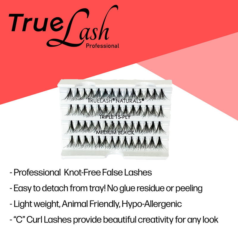 TrueLash Knot-Free Eyelash Extension, TRIPLE, 15-Ply, X-Long