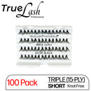 TrueLash Knot-Free Eyelash Extension, TRIPLE, 15-Ply, Short