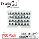 TrueLash Knot-Free Eyelash Extension, TRIPLE, 15-Ply, Medium